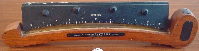 Royal Navy mid 20th Century Clinometer made by Dresser-MMM ltd London, measures 56cm x 13cm high
