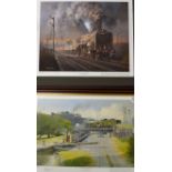 Railway - Phillip Hawkins Signed Colour Prints - 'Wolverhampton Rendevous' framed measures 64x50cm