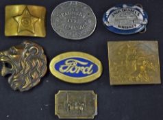 Various Belt Buckles includes Jack Daniels, Rancheros, another with 'Salem Mass Witch' marked to the