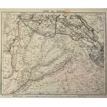 India - Punjab - Map British Occupied Sikh States With Kashmir Under Gulab Singh C1850s a large rare
