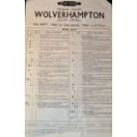 BR Wolverhampton 1963 to 1964 and 1967 to 1968 Time Table Posters both published by Joseph Wones