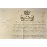 1801 Hand in Hand/Amicable Contributor Insurance Policy - dated 23rd September, with vignette to