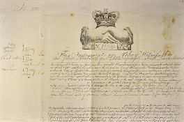 1801 Hand in Hand/Amicable Contributor Insurance Policy - dated 23rd September, with vignette to