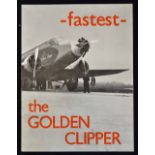 Air Union Brochure The Golden Clipper  London Paris Mid 1930'S - Has 8 pages with 5 full page