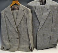 Christian Dior Men's Suit a grey and black chequered design, pure new wool double breast together