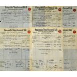 Cuba - Bacardi Rum 1950s Invoices - to different countries all with the official red bat logo,