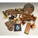 Assorted Naval Ephemera to include HMS Eagle Crest, HMS Campbeltown Plaque, HMS Marlborough,