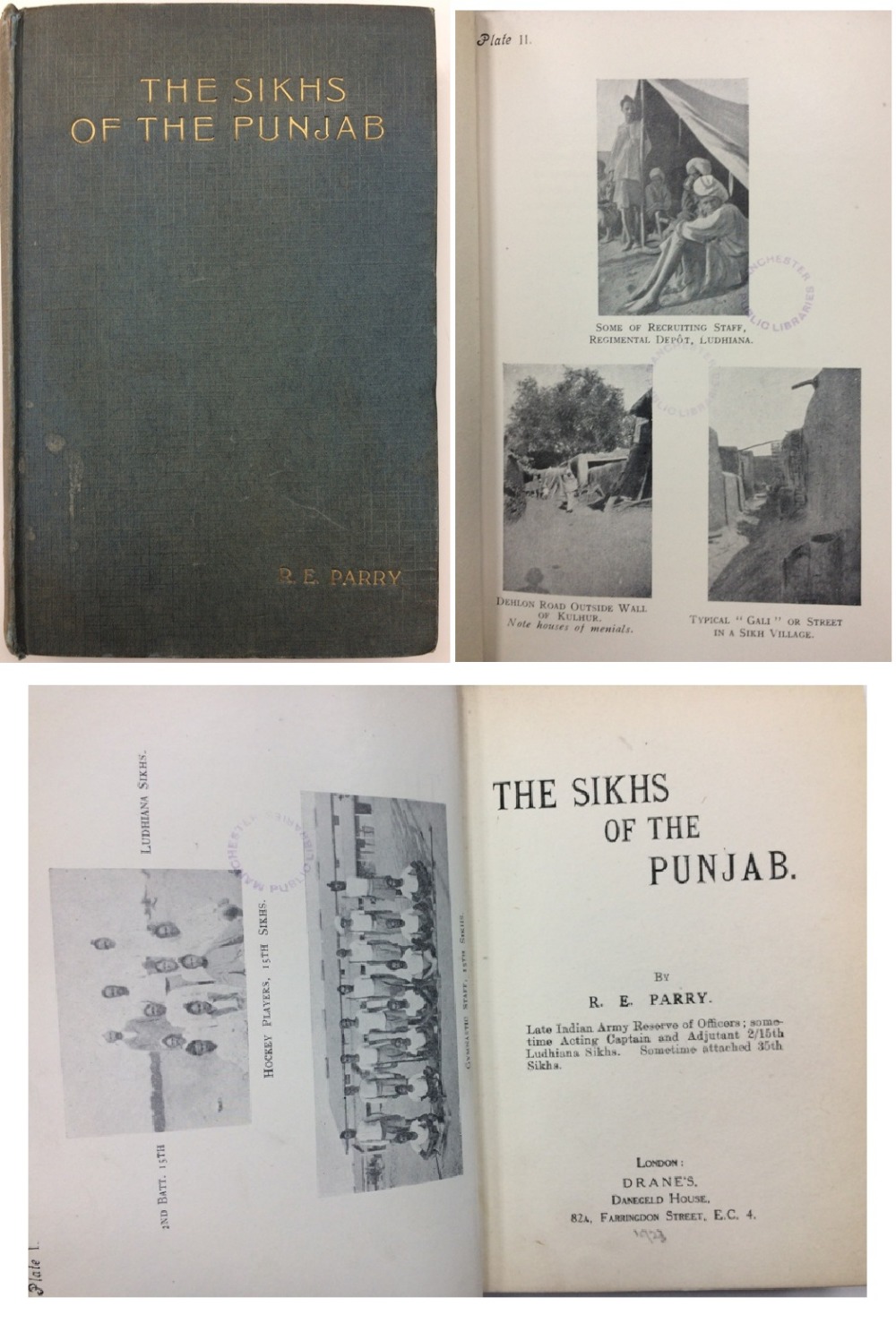 India - The Sikhs of the Punjab - First Edition of The Sikhs of the Punjab. [1923] by R.E. Parry.