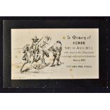 South Africa - First (Boer) Transvaal War. Circa early 1880s. Satire Memorial Card - with Boer