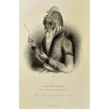 India - Punjab Early steel engraving Ranjit Singh of Lahore a finely intricate steel engraving of