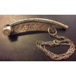 c.1860 Silver Bosun Whistle hallmarked with chain attached***ITEM WITHDRAWN***
