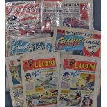 Quantity of British Comics from 1960s to include Tiger, Knockout, Lion, Marilyn, Roxy, Valentine,