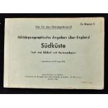 1940 'Operation Sea Lion' - German Invasion Booklet of the South Coast - contains information and