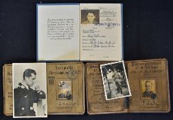 3x Rare German identification cards and photos - belonging to Klone Midmusiner for Reichbund fur