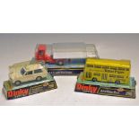 Dinky Diecast Model Toys to include A.E.C. with Flat Trailer, Atlantean Bus and Range Rover