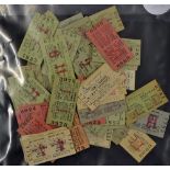 Liverpool Overhead Railway - Collection of 60 Assorted Whole Unused Tickets Circa 1940s - A