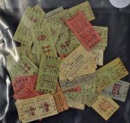 Liverpool Overhead Railway - Collection of 60 Assorted Whole Unused Tickets Circa 1940s - A