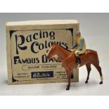 C.1940s Britains Lead Racing Colours of Famous Owners Major Furlong, No237, white and blue sleeves