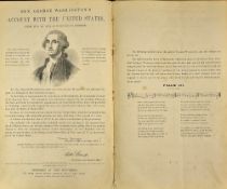 Scarce 1857 'Gen. George Washington's Account With The United States from 1775 to 1783 as written by