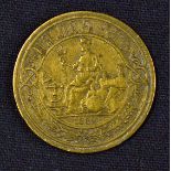 The Pan Russian Fair (Exhibition) In Moscow 1882 Bronze Medallion - Obverse; Seated allegorical Lady