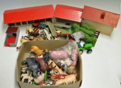 Farmyard Toy Selection includes buildings, tractor, fauna and animals (Quantity) Small Box