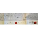 General William Booth - Autographed Indenture - dated 7th July 1888 a conveyance indenture