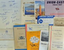 1958 Carnarvon Castle Farewell Signed Dinner Menu signed by the entire South African team (