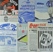 1953/54 Wolverhampton Wanderers championship season away programmes Newcastle United, Charlton