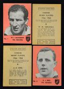 Rare 1966-1968 "Famous Rugby Players" trade cards: issued by Chewing Gum Products New Zealand