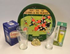 Interesting Rugby Selection of World Cup, Lions and Six Nations commemorative glassware and other