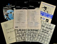 New Zealand All Blacks rugby match programmes in Scotland from 1960's onwards incl one signed (9):