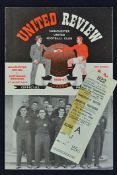 1956/1957 Manchester United v Borussia Dortmund European match programme at Maine Road, comes