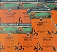 1957/1958 Wolverhampton Wanderers Championship season football programmes - complete season of