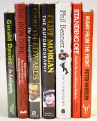Rugby Books - collection of signed autobiographies: 7x signed volumes by Cliff Morgan, Gareth