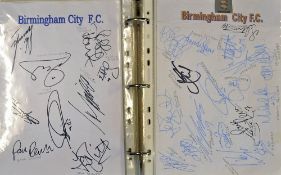A lever arch file containing modern autographs to include many team group signed letter headings