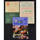 South Africa Rugby Tour to UK Programmes from 1951 onwards (H&A): 2x 1951 Wales v S Africa at