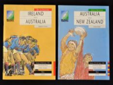 1991 Rugby World Cup Semi-final and Quarter Final Australia programmes (2): uniform pattern