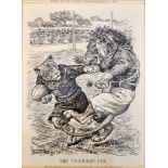 1905 New Zealand All Blacks "Punch" rugby illustration: from the original by Bernard Partridge-