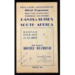 1951 RARE! Hampshire & Sussex v S Africa Rugby Programme 1951: Not often seen, this issue from the