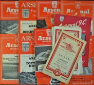 Arsenal Home Football Programmes from 1949 onwards with 10x 1948/49 programmes, few 1949/50, 1950/