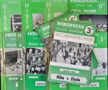 1960s Hibernian Home football programmes starting at 1960 running through to 1969 with League and