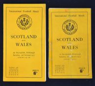 2x 1950's Scotland v Wales Rugby Programmes: to incl '51 (G) and '53 (A/F) for the games