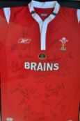 2005 Wales Rugby International Six Nations Grand Slam signed shirt - official Wales merchandise