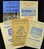 Tottenham Hotspur v Wolverhampton Wanderers souvenir (pirate) programmes to include1957/1958, 1960/