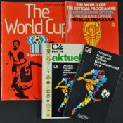 1970 World Cup Official Programme also includes 1974 official programmes in German plus 1978