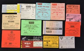 Collection of New Zealand All Blacks rugby match tickets (H&A) from 1982 onwards (14): to incl 5x