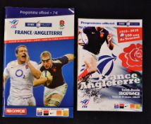 Extremely rare both 2010 France v England rugby programmes (2): to incl the very rare original