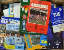 Mixed Football Programmes mainly League matches - variety of clubs included predominantly 1980s,