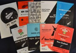 New Zealand Rugby Tour Programmes and Rosette to UK from 1960's onwards (9): to incl The All