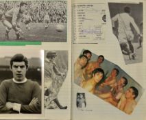 Scrap Book containing many 1960s Football Autographs a great book including players such as Jackie